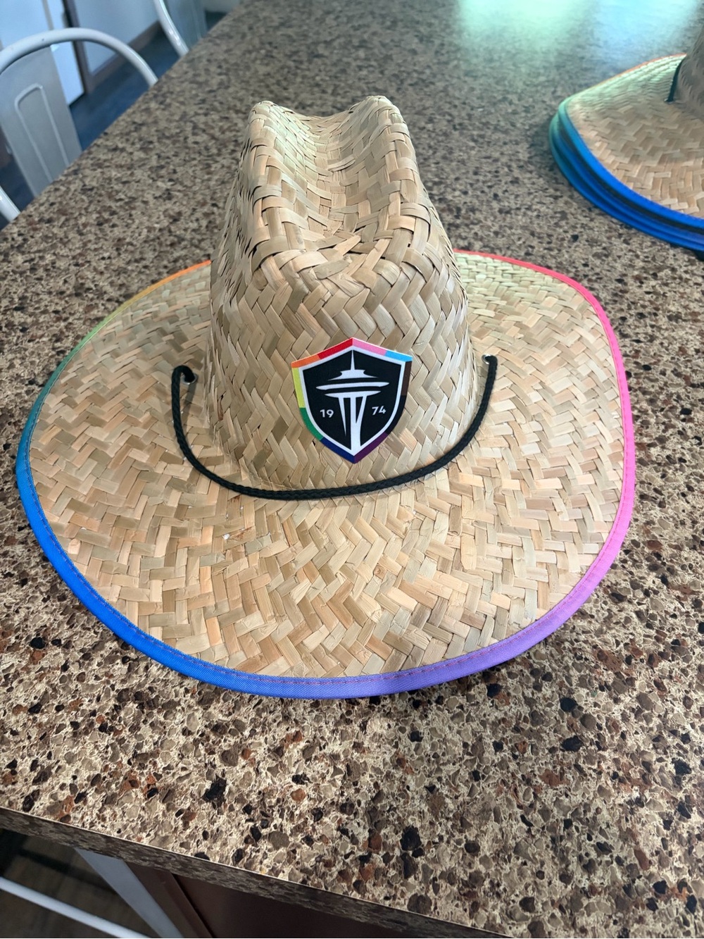 Seattle Sounders Pride Night Straw Hat Stadium Giveaway 8/16 New Never Worn - Picture 1 of 4